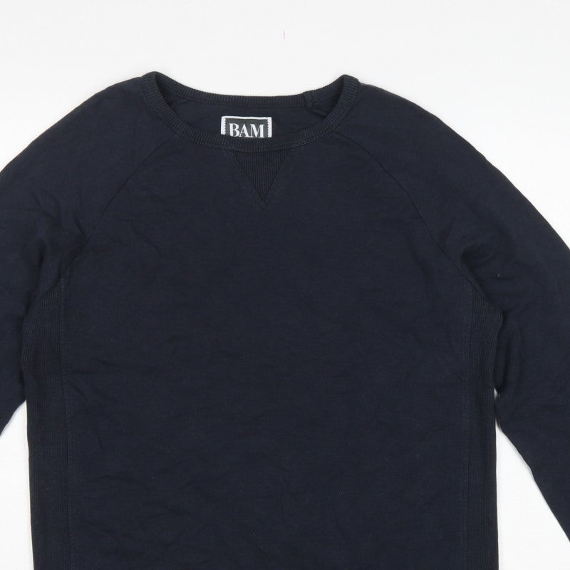 BAM Men’s Navy M Crew Neck Pullover Bamboo Sweatshirt