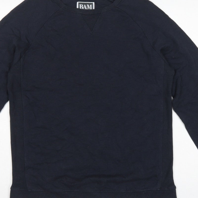 BAM Men’s Navy M Crew Neck Pullover Bamboo Sweatshirt