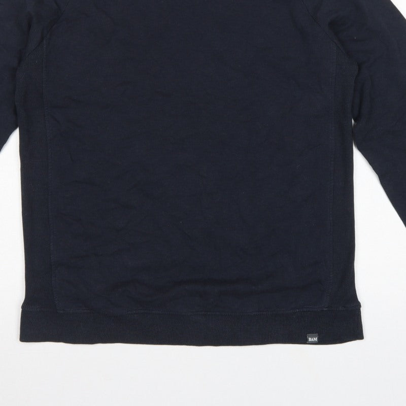 BAM Men’s Navy M Crew Neck Pullover Bamboo Sweatshirt