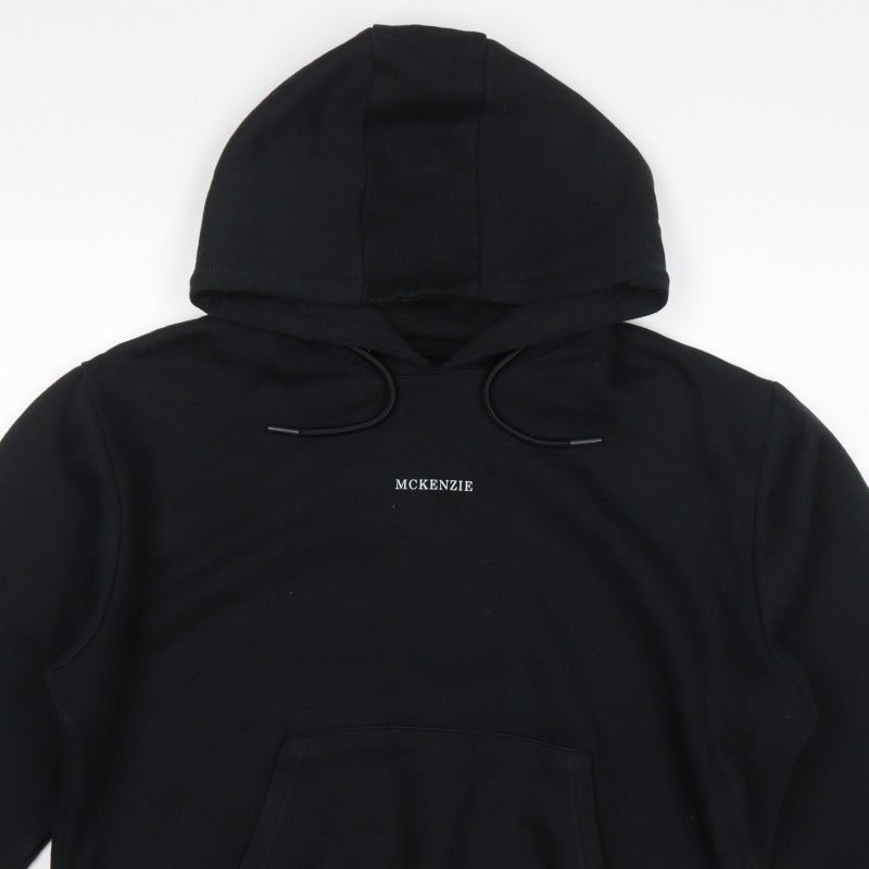 McKenzie Women's Black Logo Pullover Hoodie UK 16 XL Drawstring