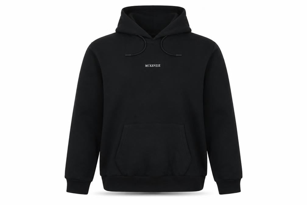 McKenzie Women's Black Logo Pullover Hoodie UK 16 XL Drawstring