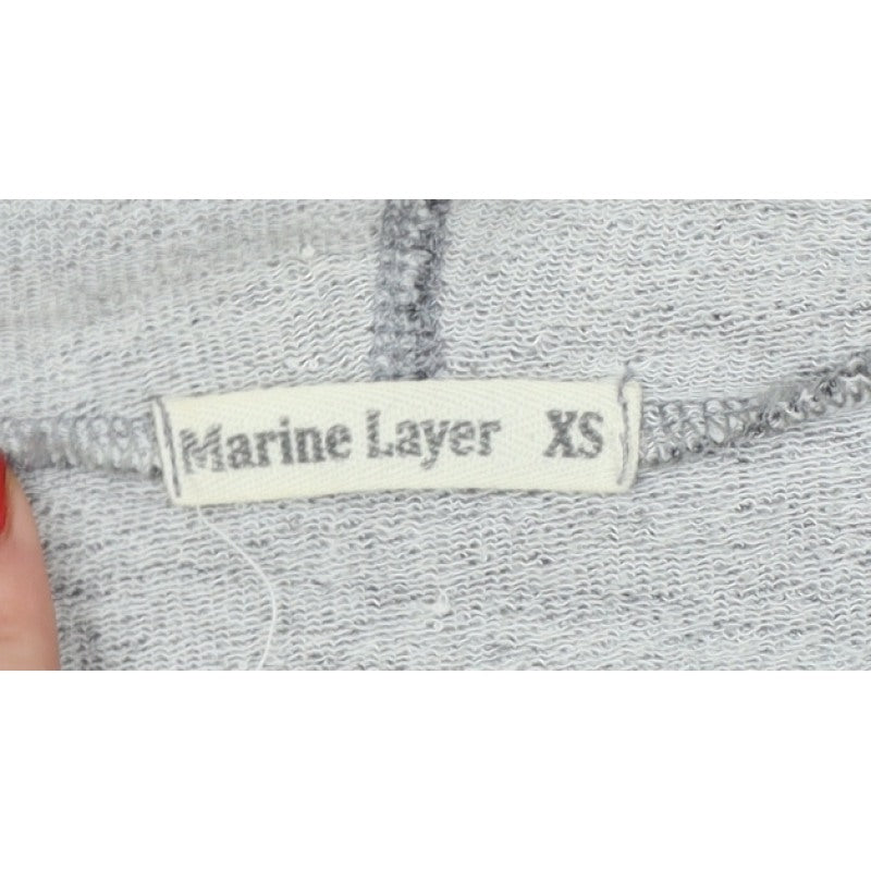 Marine Layer Women’s Grey XS Pullover Hoodie Kangaroo Pocket