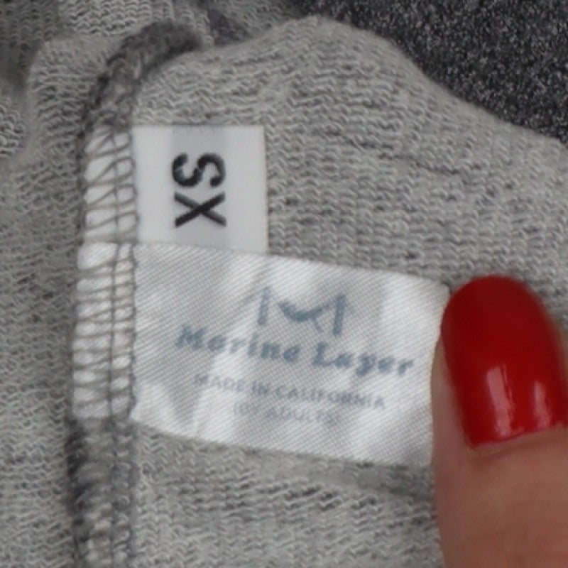 Marine Layer Women’s Grey XS Pullover Hoodie Kangaroo Pocket