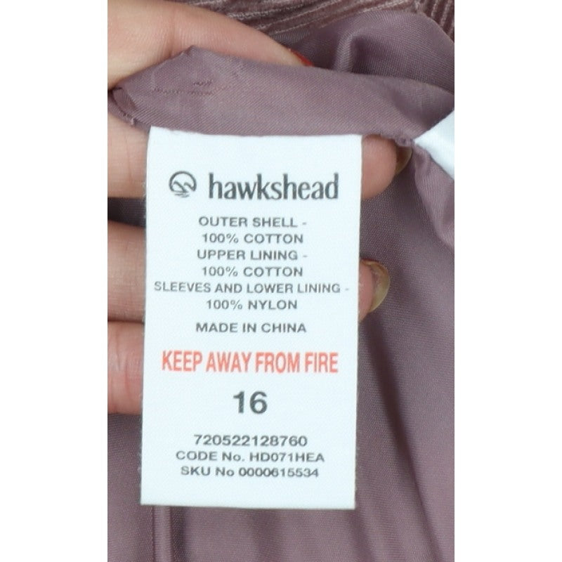 Hawkshead Women's Pink UK 16 Corduroy Military Jacket
