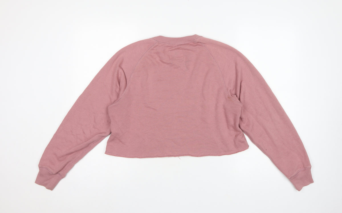 Abercrombie & Fitch Women’s Pink S Cropped Pullover Sweatshirt