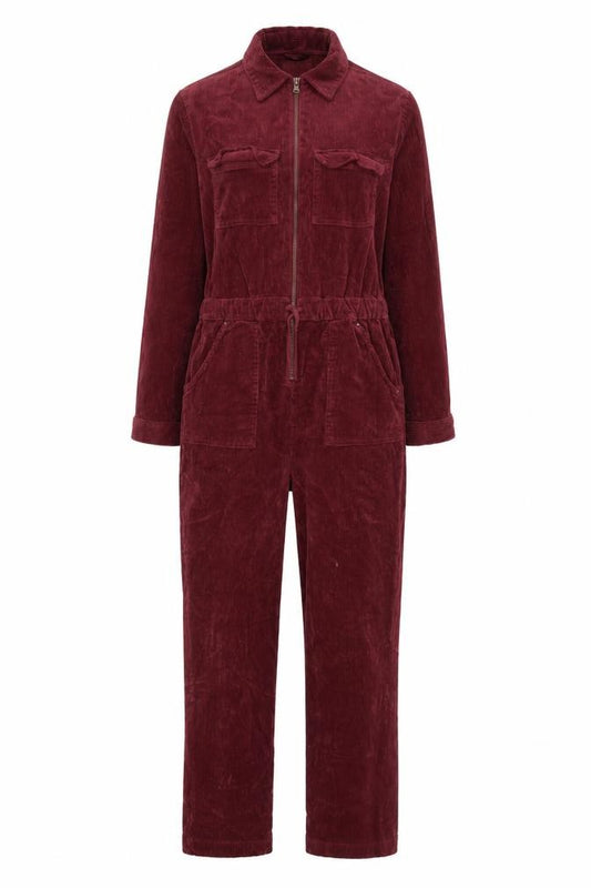 Marks and Spencer Girls Red Corduroy Jumpsuit 13-14 Years Zip