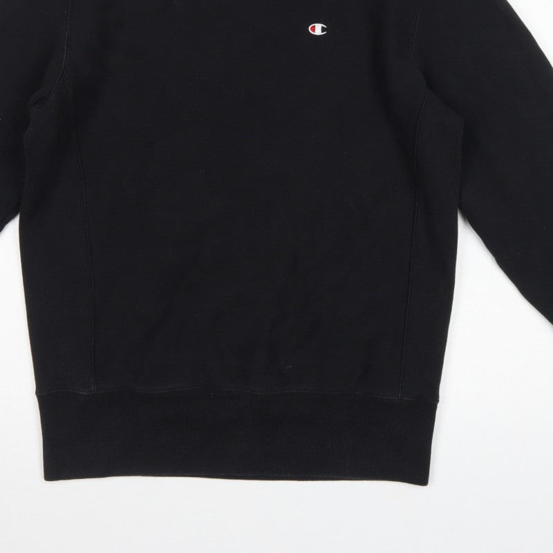 Champion Men’s Black M Reverse Weave Logo Crew Neck Sweatshirt