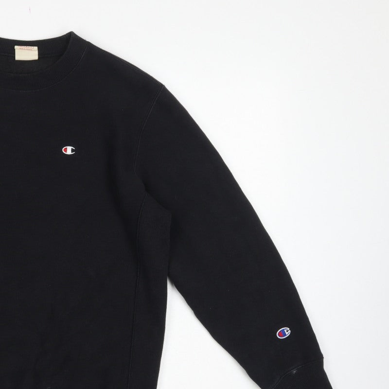 Champion Men’s Black M Reverse Weave Logo Crew Neck Sweatshirt