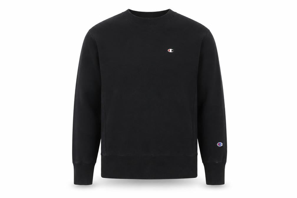 Champion Men’s Black M Reverse Weave Logo Crew Neck Sweatshirt