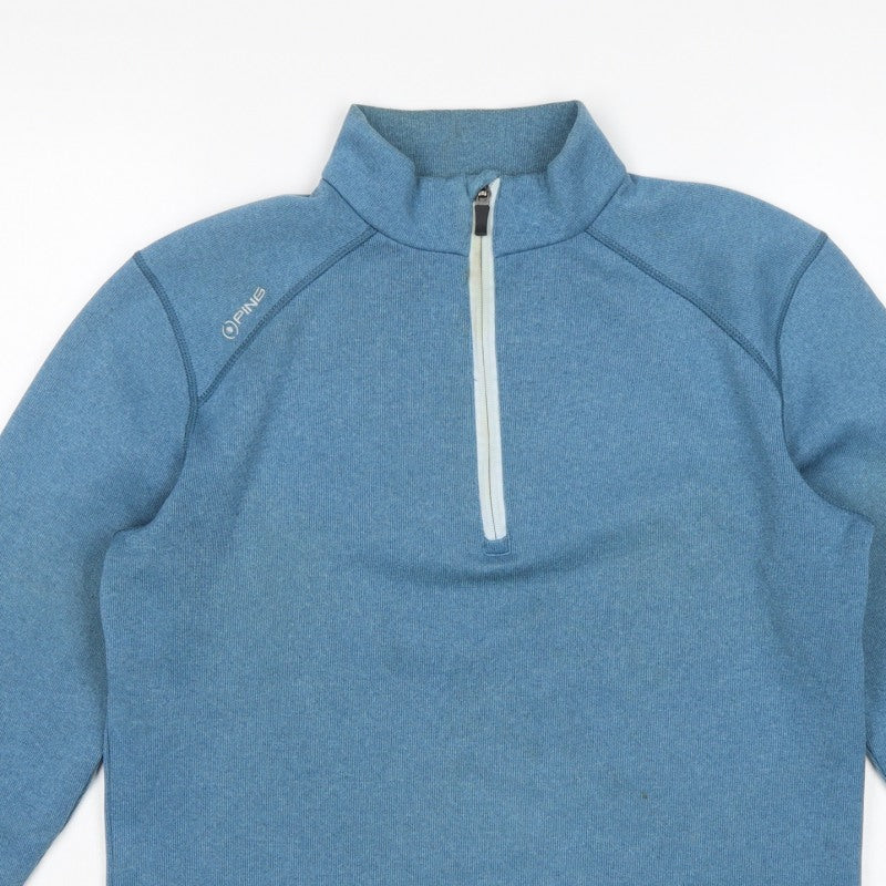 PING Men’s Blue S Sensorwarm 1/4 Zip Golf Pullover Sweatshirt