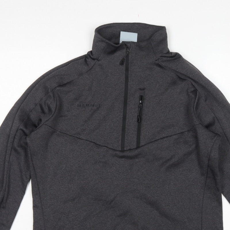 Mammut Men’s Grey L 1/2 Zip High Neck Outdoor Sweatshirt