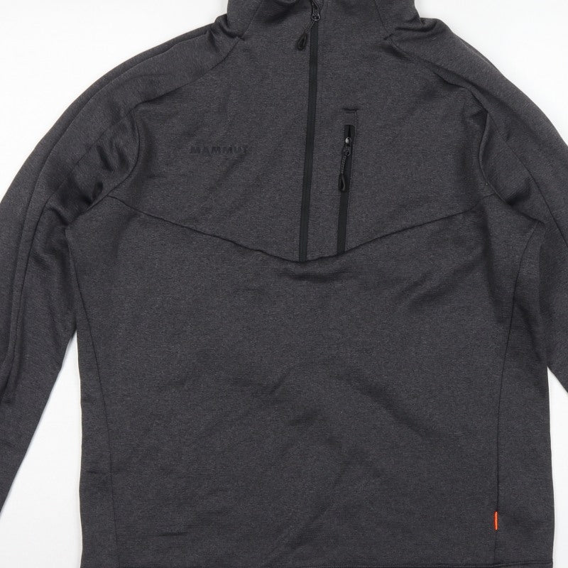 Mammut Men’s Grey L 1/2 Zip High Neck Outdoor Sweatshirt