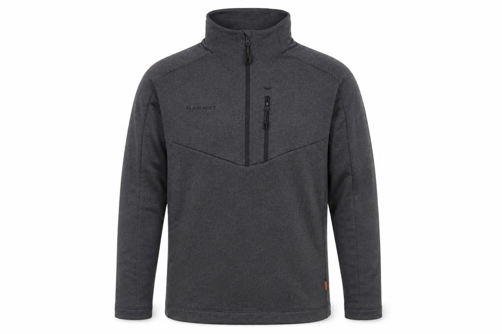 Mammut Men’s Grey L 1/2 Zip High Neck Outdoor Sweatshirt