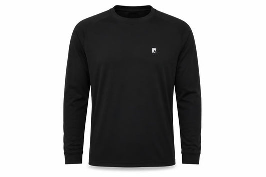 Nevica Mens Black L Long Sleeve Crew Neck Ski Base Layer T-Shirt