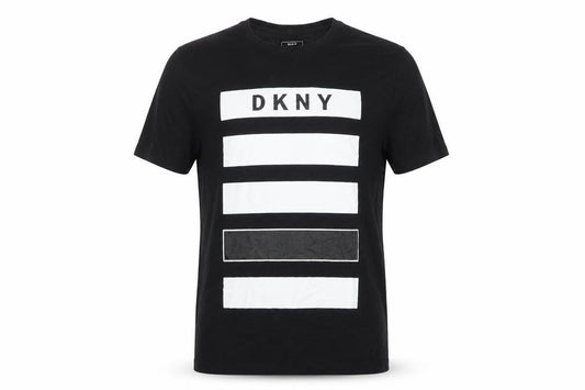 DKNY Men's Black M Logo Graphic Print Crew Neck Cotton T-Shirt