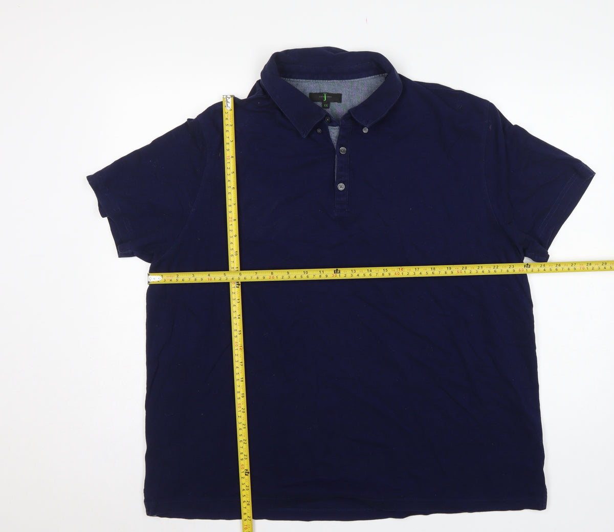 Jasper Conran Men’s Blue 2XL Short Sleeve Button-Down Polo Shirt