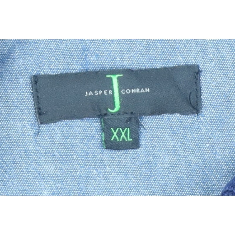 Jasper Conran Men’s Blue 2XL Short Sleeve Button-Down Polo Shirt