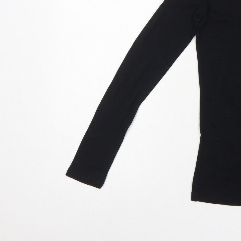 Dorothy Perkins Women’s Black UK 4 Basic Roll Neck Long Sleeve Top