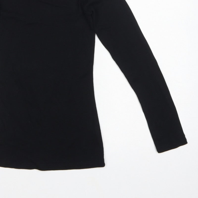 Dorothy Perkins Women’s Black UK 4 Basic Roll Neck Long Sleeve Top
