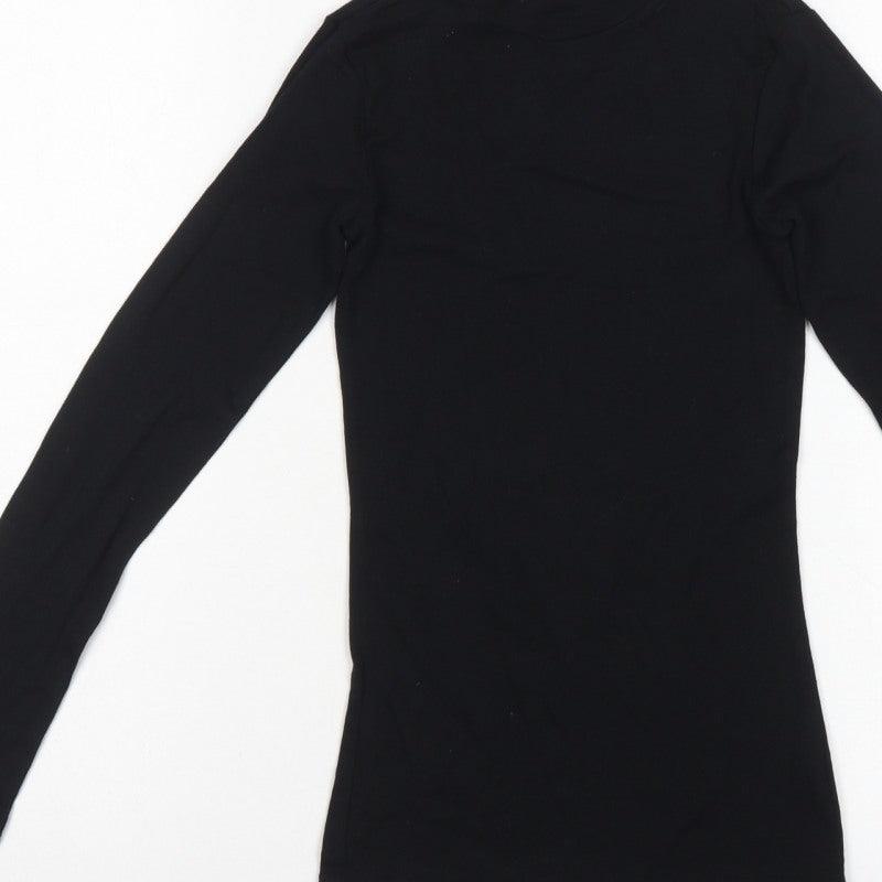 Dorothy Perkins Women’s Black UK 4 Basic Roll Neck Long Sleeve Top