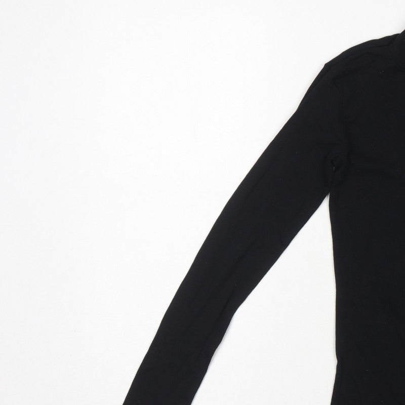 Dorothy Perkins Women’s Black UK 4 Basic Roll Neck Long Sleeve Top