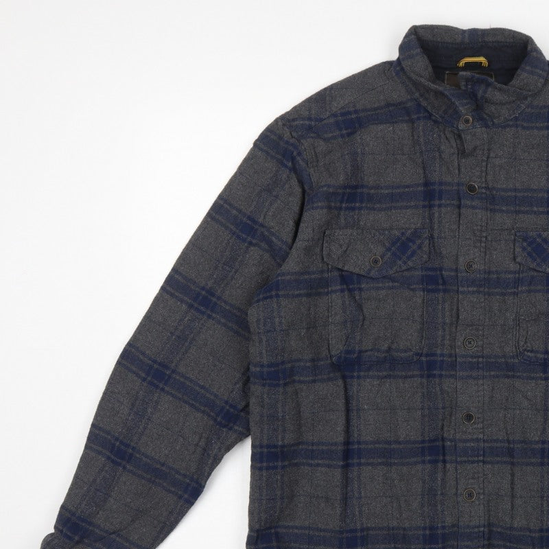 Timberland Earthkeepers Men's Grey Navy Plaid Flannel Shirt M Regular