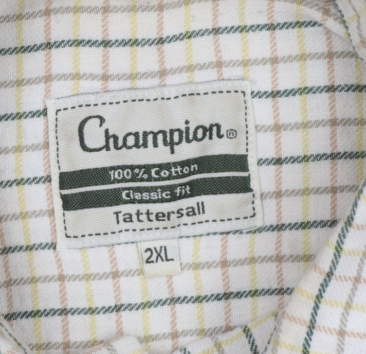 Champion Men's Multicoloured Check 2XL Classic Fit Cotton Shirt