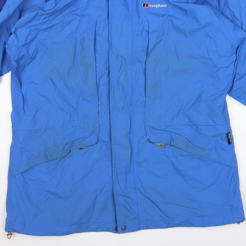 Berghaus Women's Blue Size 16 Gore-Tex Hooded Waterproof Jacket