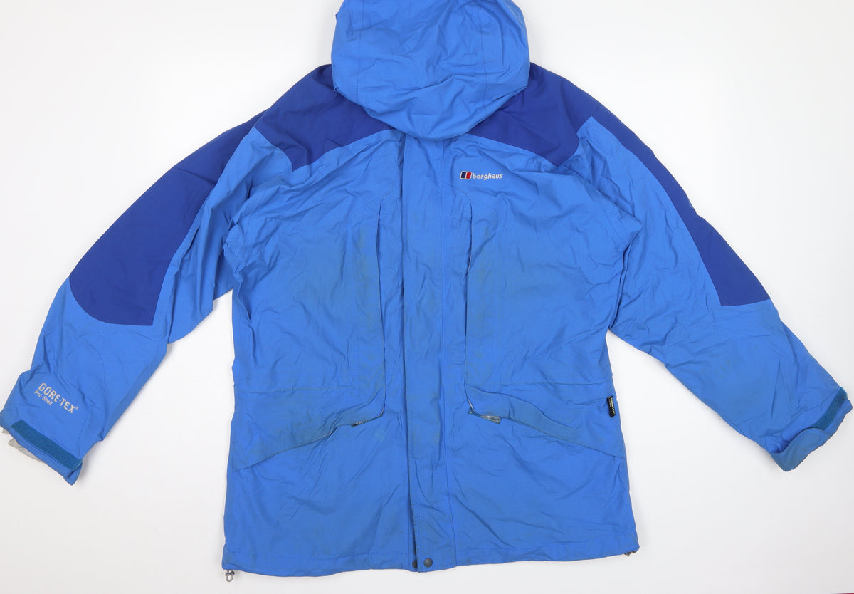 Berghaus Women's Blue Size 16 Gore-Tex Hooded Waterproof Jacket