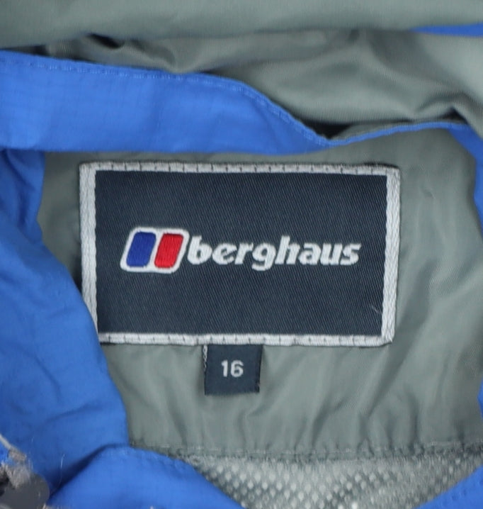 Berghaus Women's Blue Size 16 Gore-Tex Hooded Waterproof Jacket