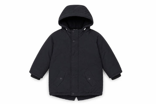 Marks and Spencer Boys Black 6-7 Years Hooded Padded Parka Coat