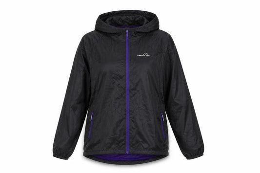Freedom Trail Women’s Black Purple Size 18 Hooded Windbreaker Jacket