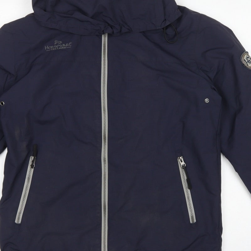 Horseware Ireland Women's Blue XS Hooded Padded Basic Jacket Full Zip