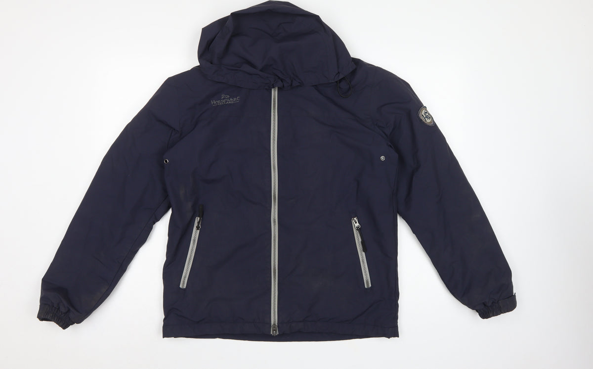 Horseware Ireland Women's Blue XS Hooded Padded Basic Jacket Full Zip