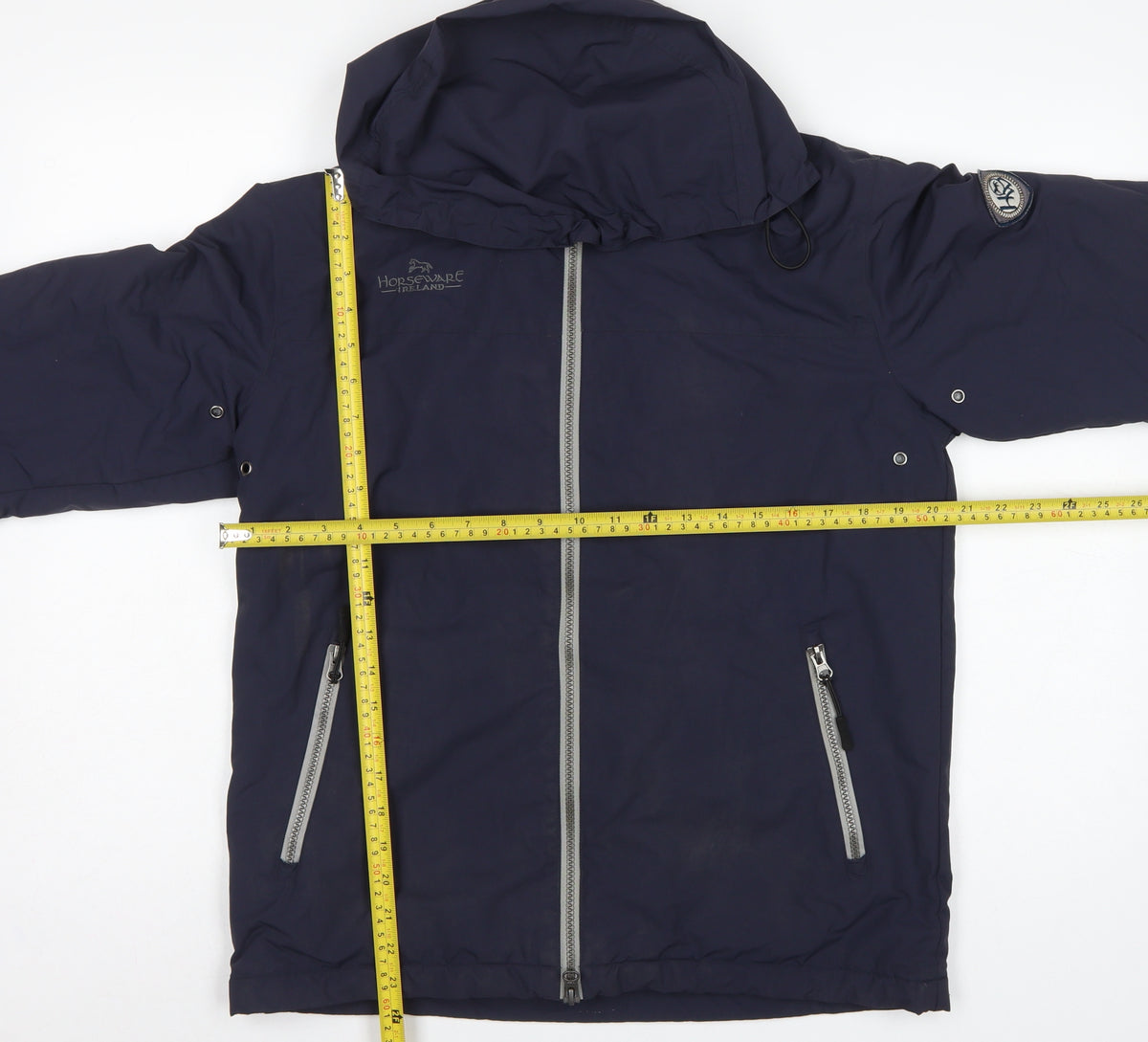 Horseware Ireland Women's Blue XS Hooded Padded Basic Jacket Full Zip