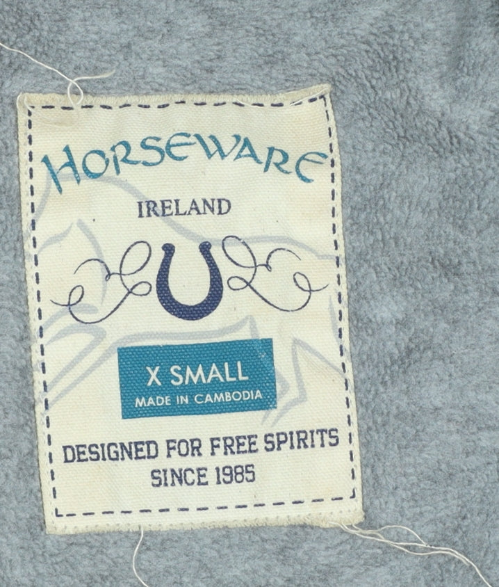 Horseware Ireland Women's Blue XS Hooded Padded Basic Jacket Full Zip