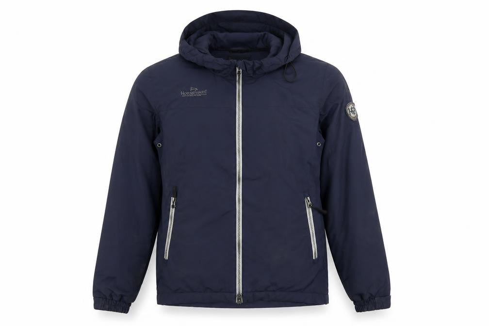 Horseware Ireland Women's Blue XS Hooded Padded Basic Jacket Full Zip