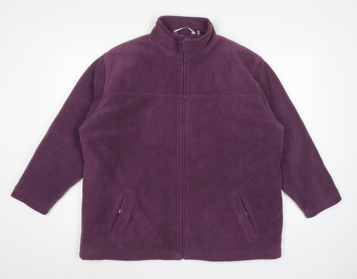 Evans Women’s Purple Fleece Full Zip Jacket Size 22 Plus