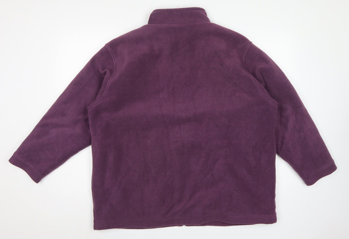 Evans Women’s Purple Fleece Full Zip Jacket Size 22 Plus