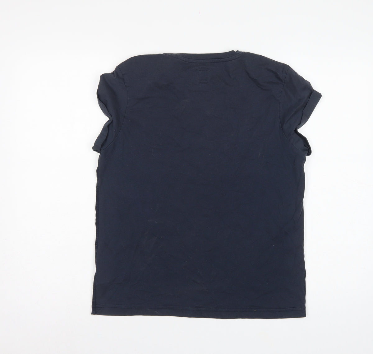 Jack Wills Women's Blue UK 10 Basic Logo Jersey T-Shirt Short Sleeve