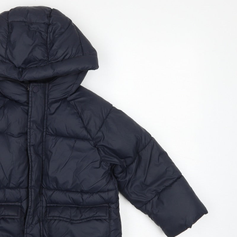 Zara Boys Blue 4-5 Years Hooded Puffer Jacket Coat