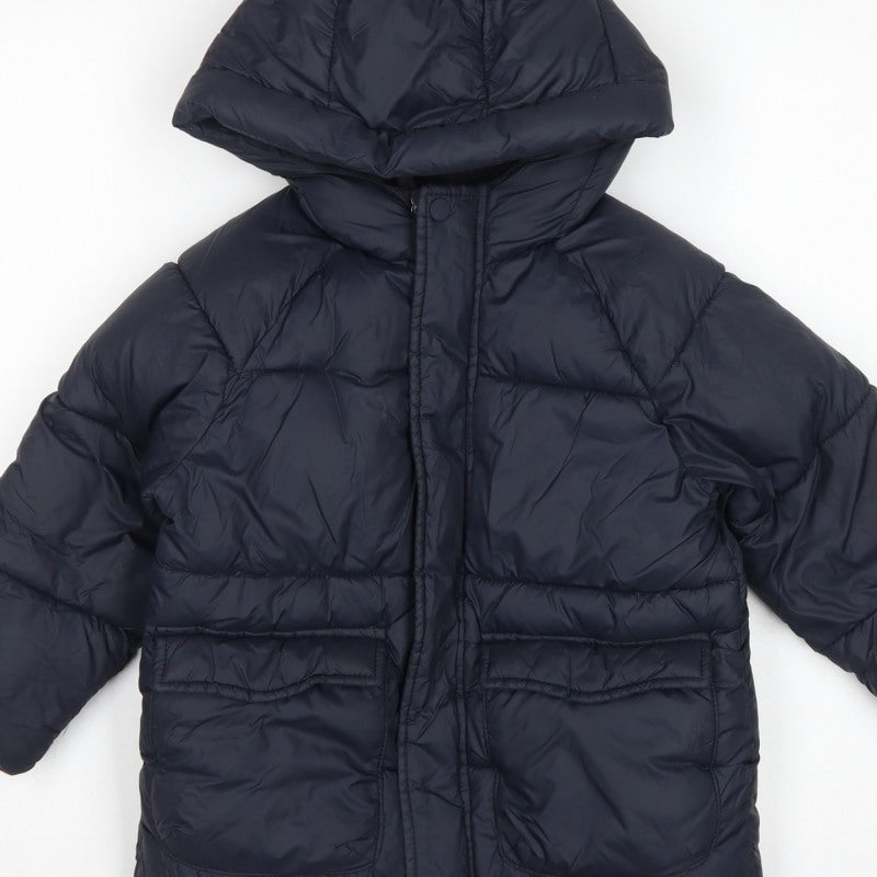 Zara Boys Blue 4-5 Years Hooded Puffer Jacket Coat