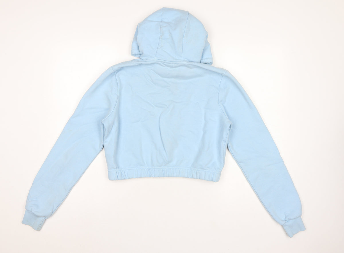 Ellesse Women Blue UK 10 Pullover Hoodie Fleece Logo