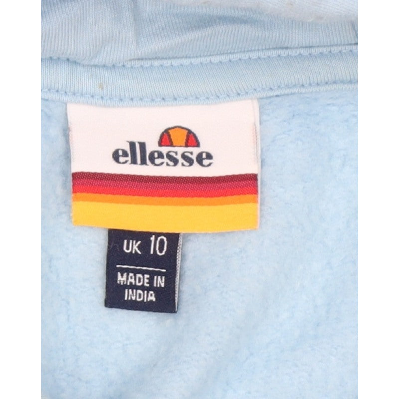 Ellesse Women Blue UK 10 Pullover Hoodie Fleece Logo