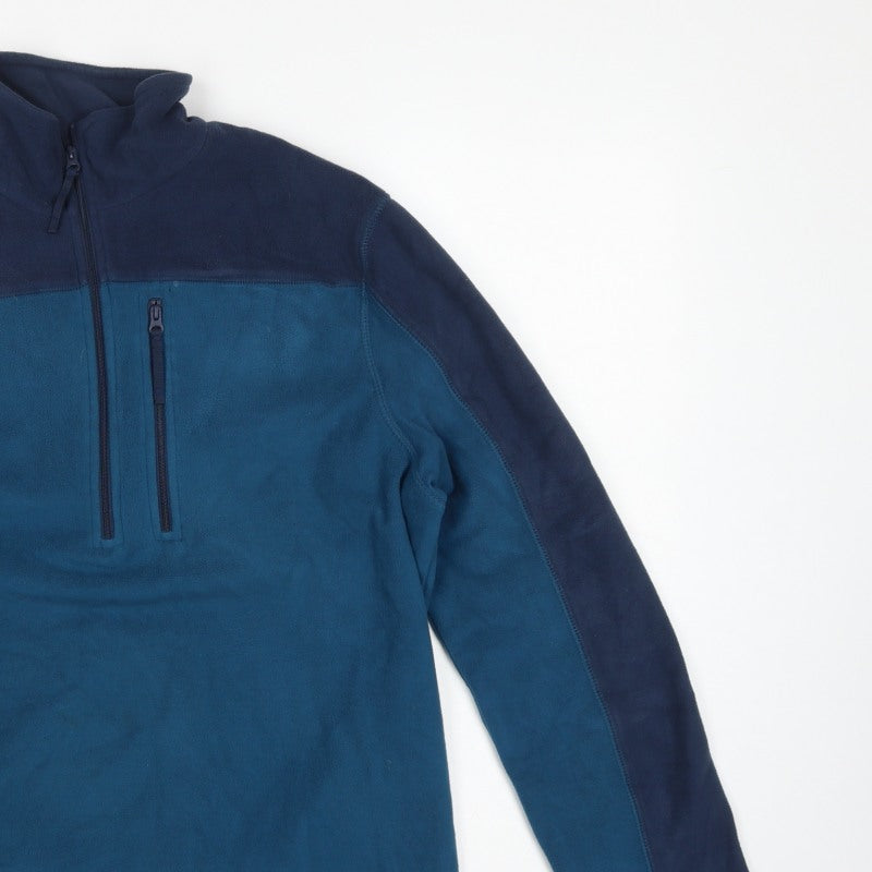 Mountain Warehouse Men’s Blue M Fleece 1/4 Zip Pullover Sweatshirt
