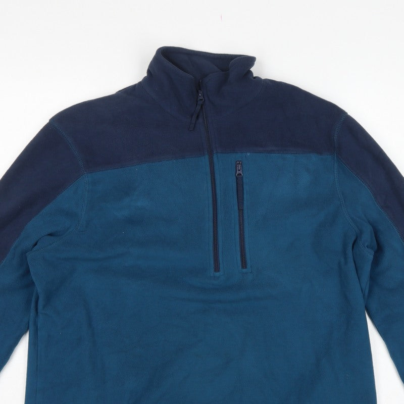 Mountain Warehouse Men’s Blue M Fleece 1/4 Zip Pullover Sweatshirt
