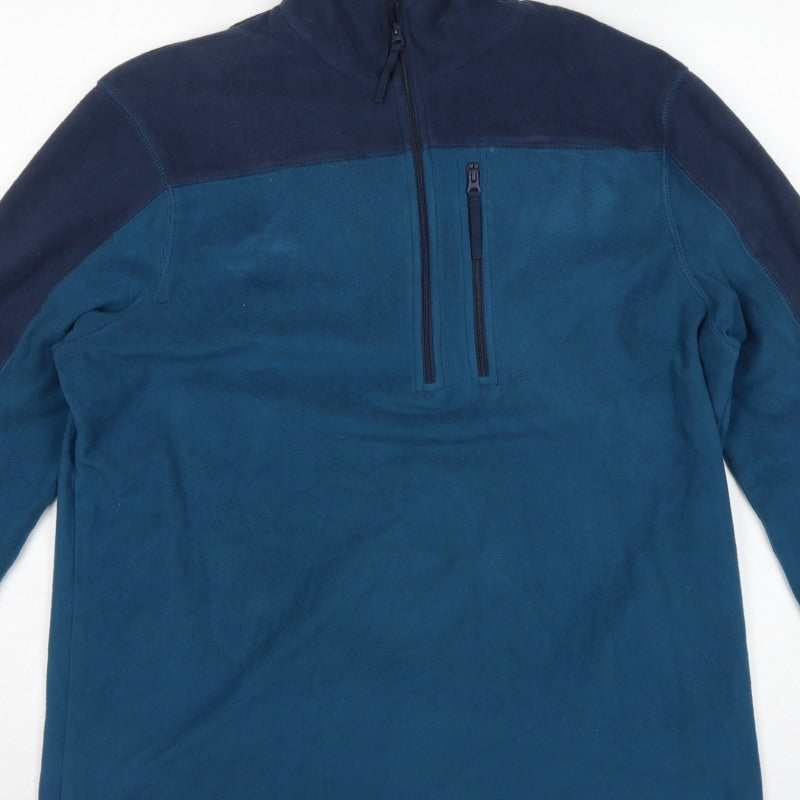 Mountain Warehouse Men’s Blue M Fleece 1/4 Zip Pullover Sweatshirt
