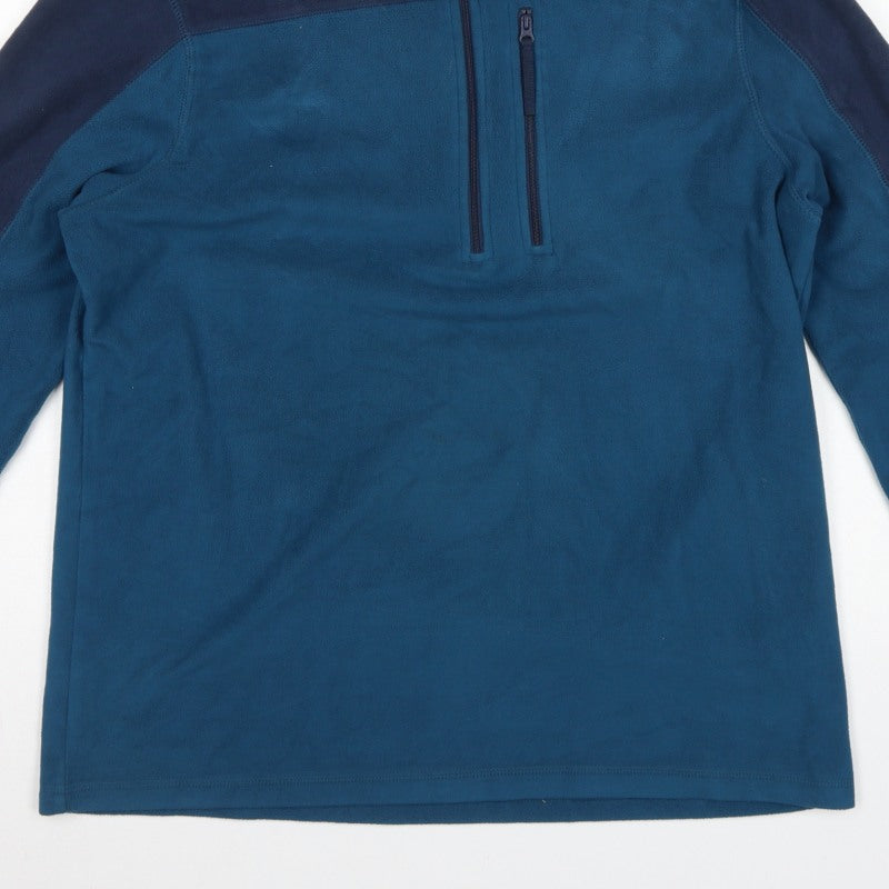 Mountain Warehouse Men’s Blue M Fleece 1/4 Zip Pullover Sweatshirt