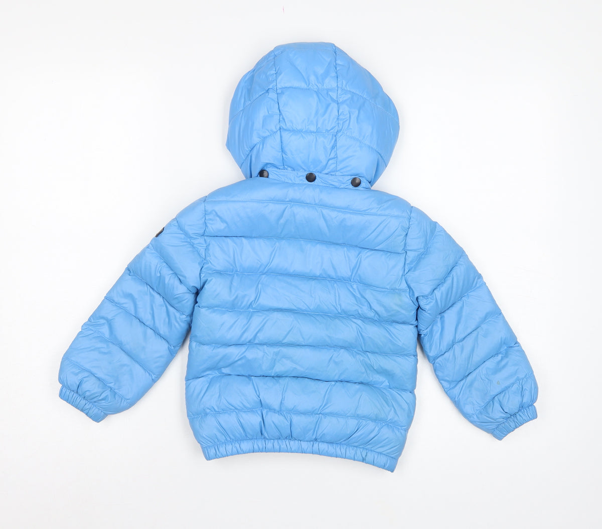 Diesel Boys Blue Down Puffer Jacket Age 4 Hooded Quilted Zip