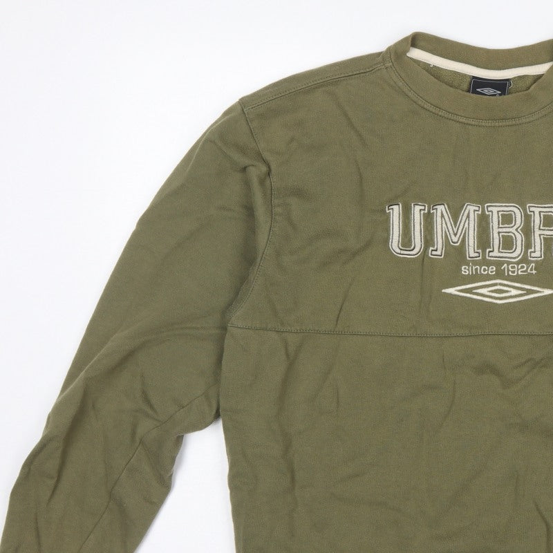 Umbro Men’s Green XL Pullover Crew Neck Embroidered Sweatshirt